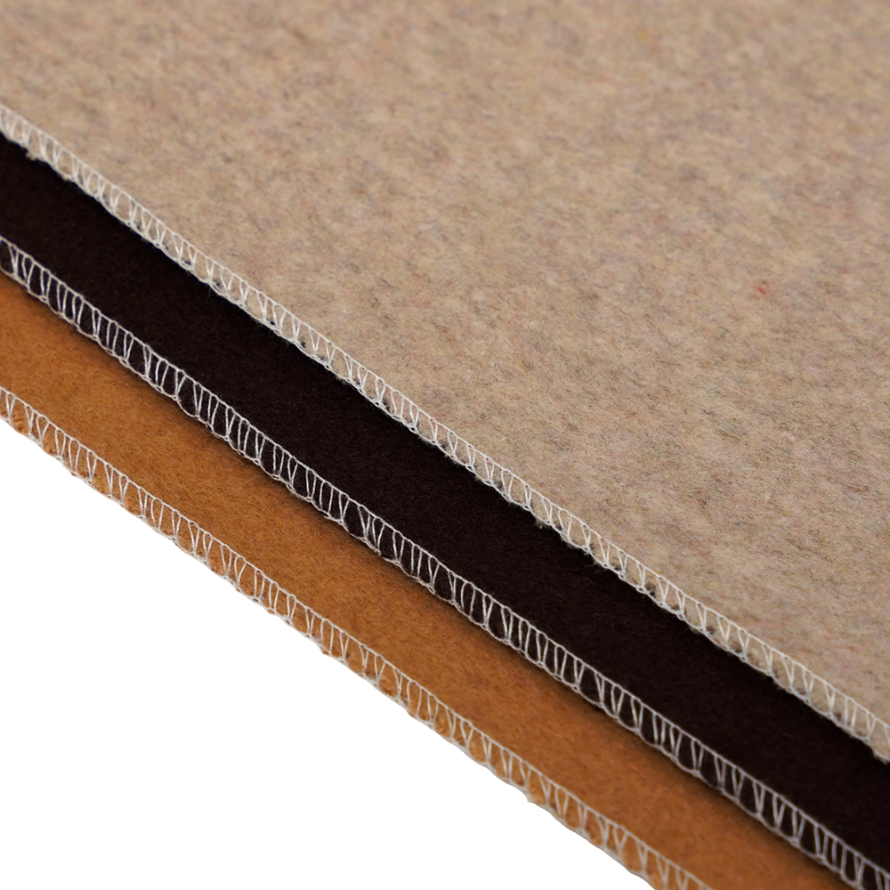 50 % vlna, 40 % polyester, 10 % ostatní vlákno, 720 G/M, barva fazolové pasty, silná oboustranná vlněná tkanina, ML-0124-4382-1