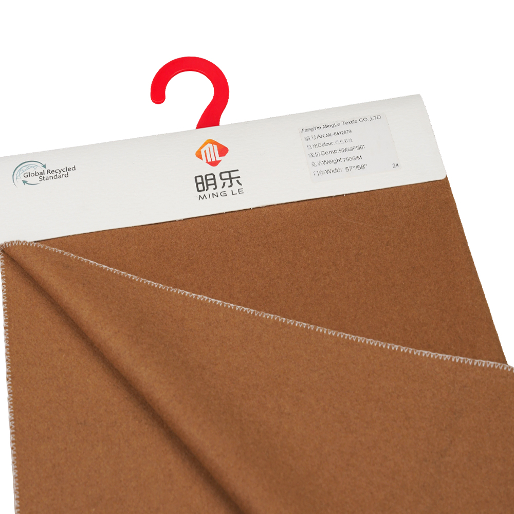 50 % vlna, 50 % ostatní vlákno, 730 G/M, velbloud, Twill Melton Fabric, ML-0412879