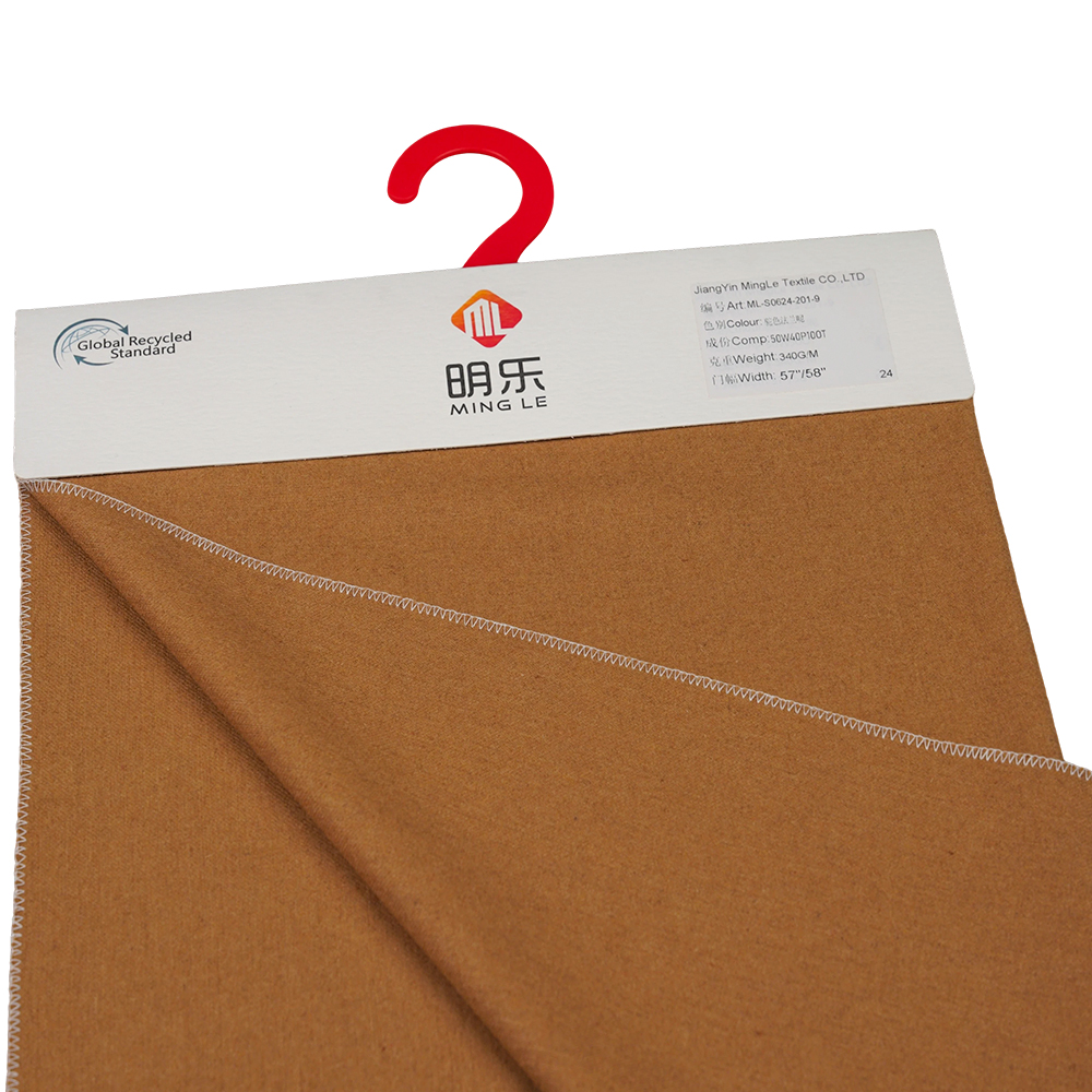 50 % vlna, 40 % polyester, 10 % ostatní vlákno, 340 G/M, velbloud, flanel, ML-S0624-201-9