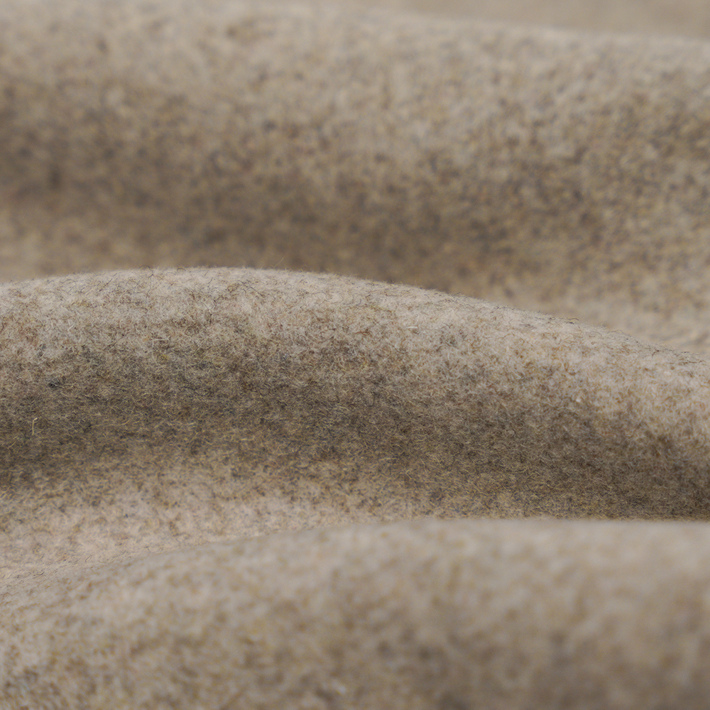 50 % Vlna, 40 % Polyester, 10 % Ostatní vlákno, 770 G/M, Pasta z přírodních lehkých fazolí, Twill Melton Fabric, ML-0124-4425