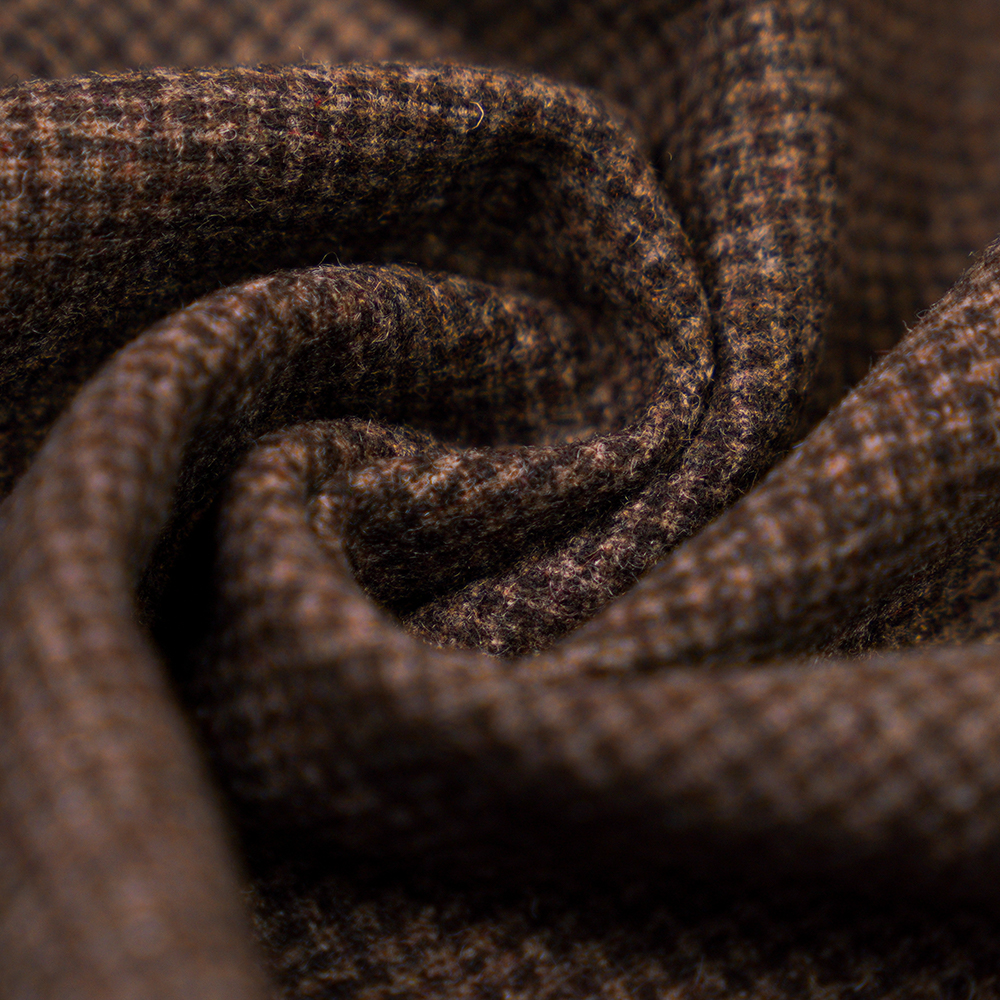 60 % vlna, 30 % polyester, 10 % ostatní vlákno, 300 G/M, směs káva + pasta z červených fazolí, proso, flanel, ML-S06-050