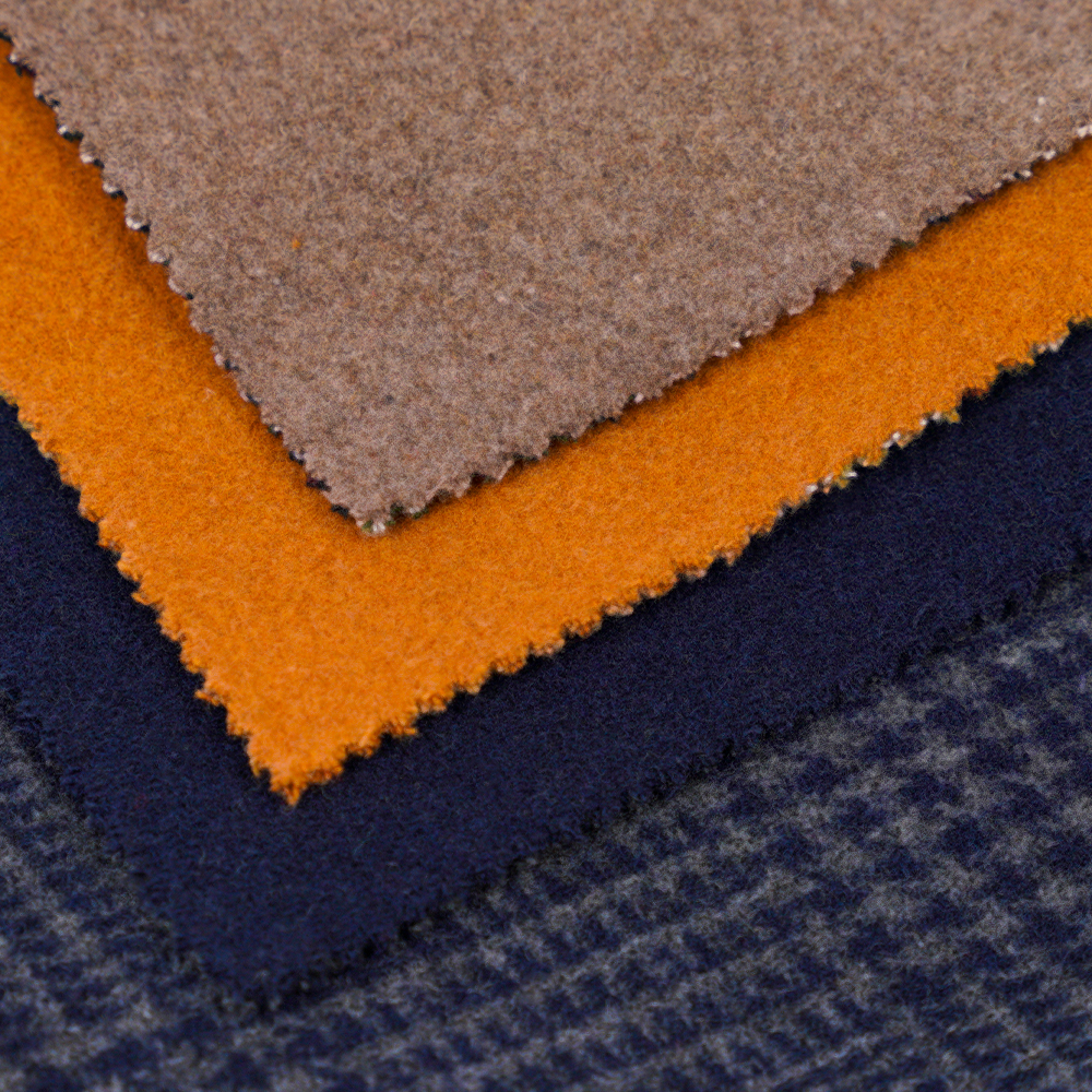 55% vlna, 45% Othe,r 645G/M, námořnická modř, oboustranná sametová tkanina, ML-3010305-1